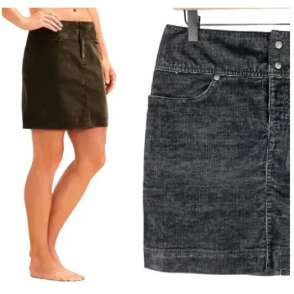 Women’s ATHLETA Ridge black corduroy mini skirt- Size 6